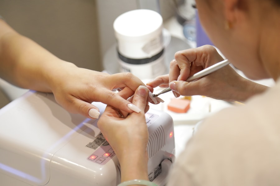 Work at the salon table